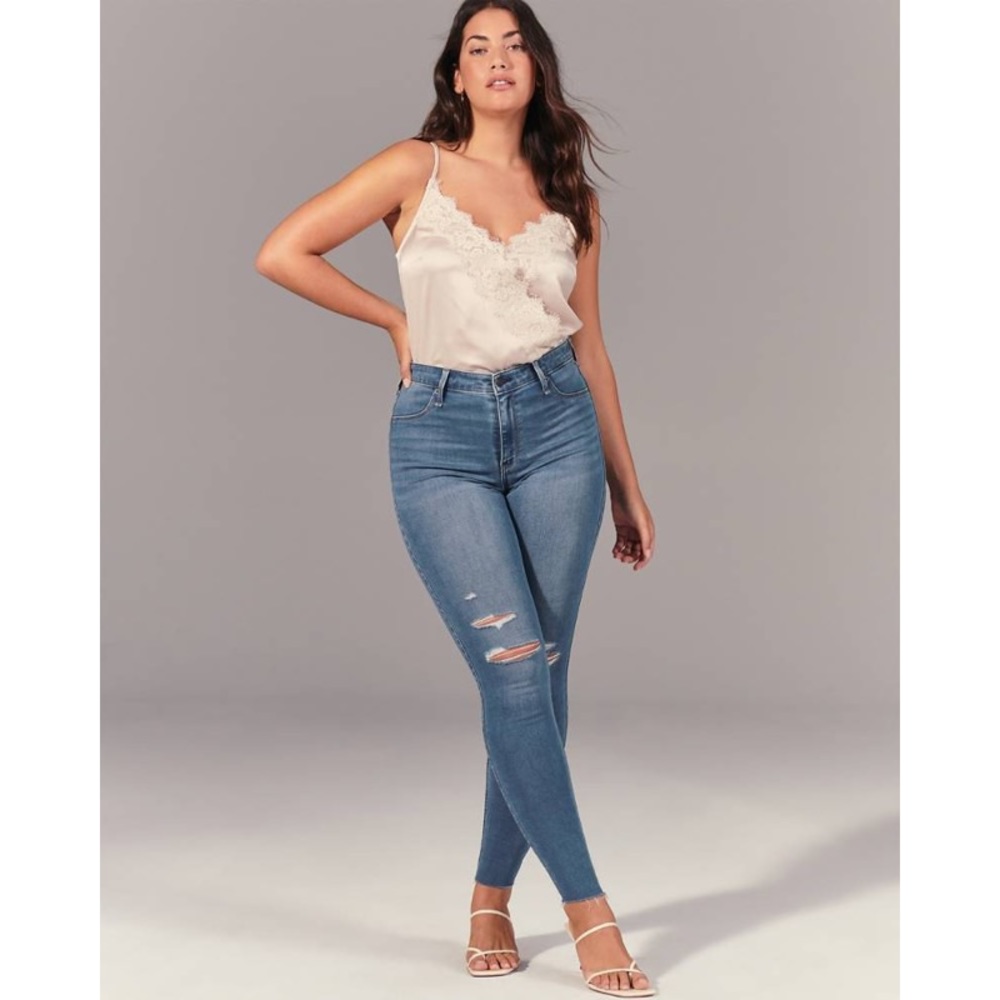 Abercrombie Destroyed High Rise Jean Leggings